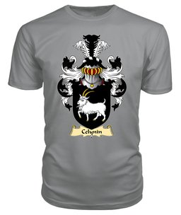 Celynin (AP RHIRID ) Coat Of Arms Family Crest Wales V23 T Shirt ScotsTee Shop