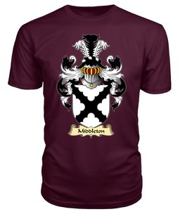 Middleton (Marmaduke-Bishop of St. David’s) Coat Of Arms Family Crest Wales V23 T Shirt ScotsTee Shop