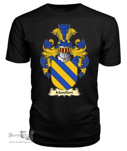 Montfort (Daughter m. Llywelyn ap Gruffudd) Coat Of Arms Family Crest Wales V23 T Shirt ScotsTee Shop