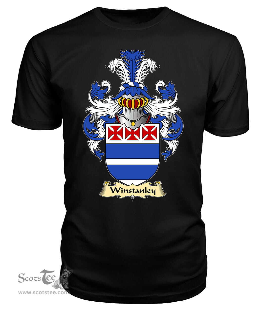Winstanley (of St. Dogmaels, Pembrokeshire) Coat Of Arms Family Crest Wales V23 T Shirt ScotsTee Shop
