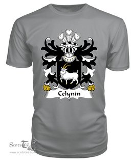 ScotsTee Celynin (AP RHIRID ) Coat Of Arms Family Crest Welsh Armorial T Shirt