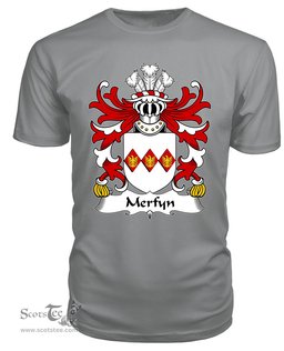 ScotsTee Merfyn (FRYCH, King of Gwynedd ) Coat Of Arms Family Crest Welsh Armorial T Shirt