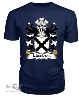 ScotsTee Middleton (Marmaduke-Bishop of St. David’s) Coat Of Arms Family Crest Welsh Armorial T Shirt