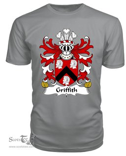 ScotsTee Griffith (of Penrhyn, descended from Gwilym ) Coat Of Arms Family Crest Welsh Armorial T Shirt
