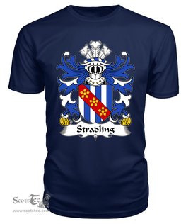 ScotsTee Stradling (of St. Donat’s, Glamorgan) Coat Of Arms Family Crest Welsh Armorial T Shirt
