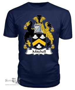 ScotsTee Mitchell or Michell Coat Of Arms Family Crest British Fleet T Shirt