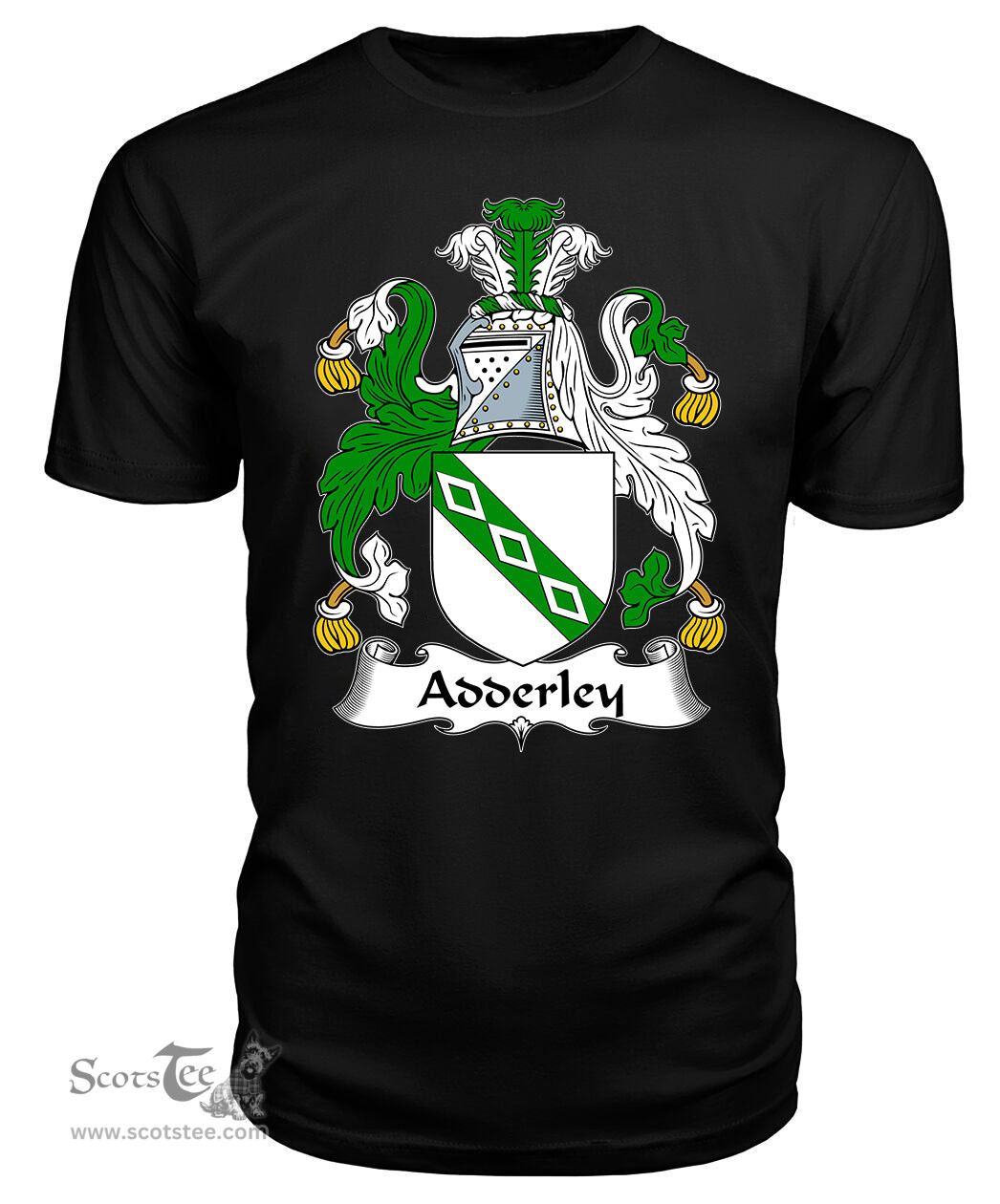 ScotsTee Adderley Coat Of Arms Family Crest British Fleet T Shirt