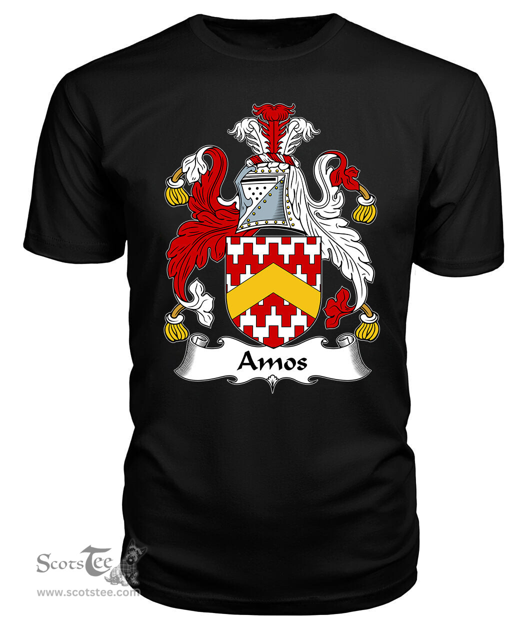 ScotsTee Amos Coat Of Arms Family Crest British Fleet T Shirt