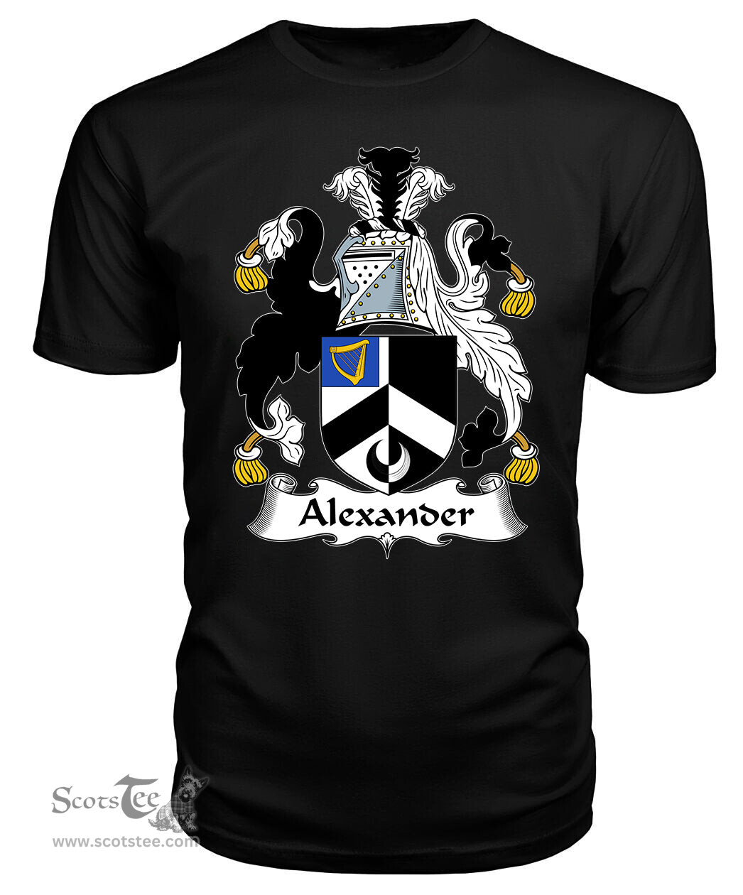 ScotsTee Alexander Coat Of Arms Family Crest British Fleet T Shirt