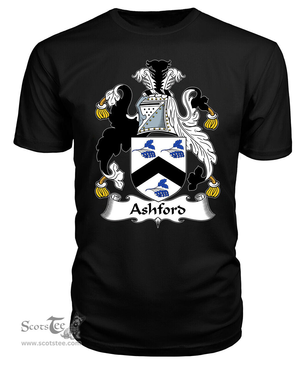 ScotsTee Ashford Coat Of Arms Family Crest British Fleet T Shirt