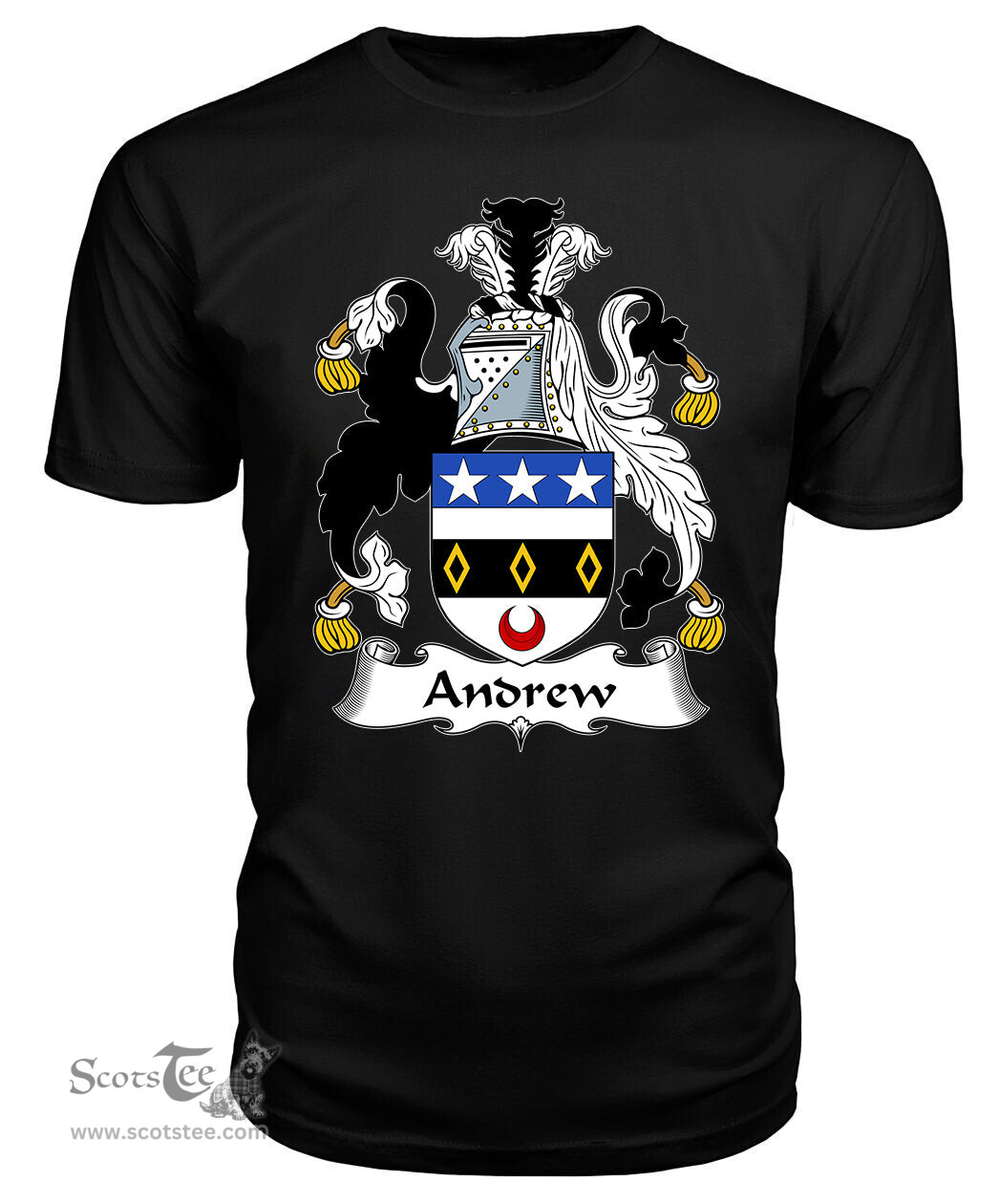 ScotsTee Andrew Coat Of Arms Family Crest British Fleet T Shirt