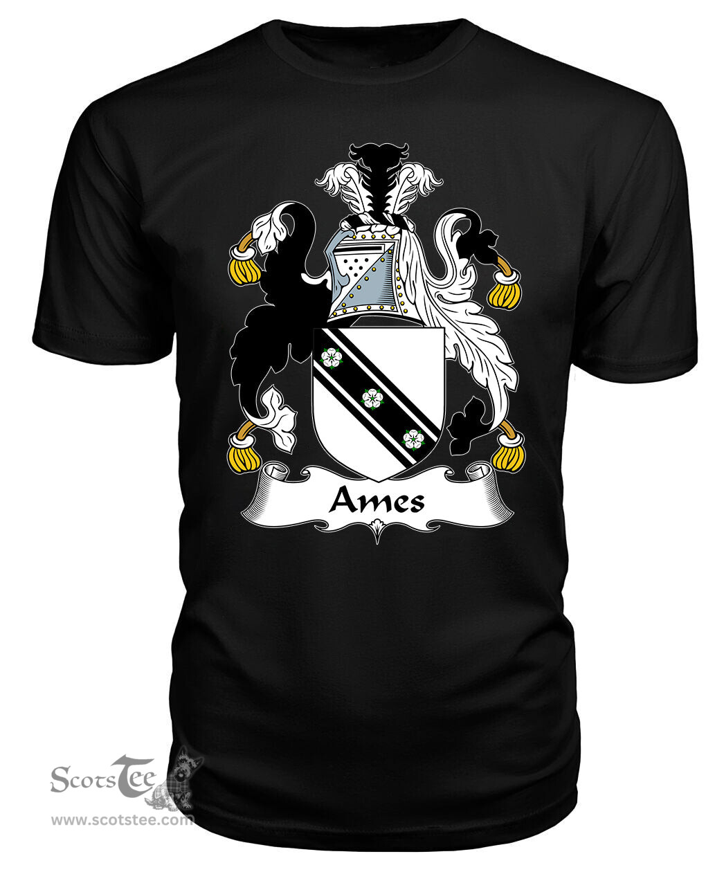 ScotsTee Ames Coat Of Arms Family Crest British Fleet T Shirt