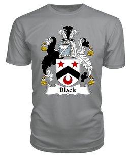 ScotsTee Black Coat Of Arms Family Crest British Fleet T Shirt