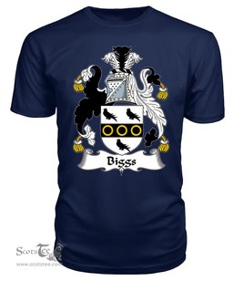 ScotsTee Bigg or Biggs Coat Of Arms Family Crest British Fleet T Shirt