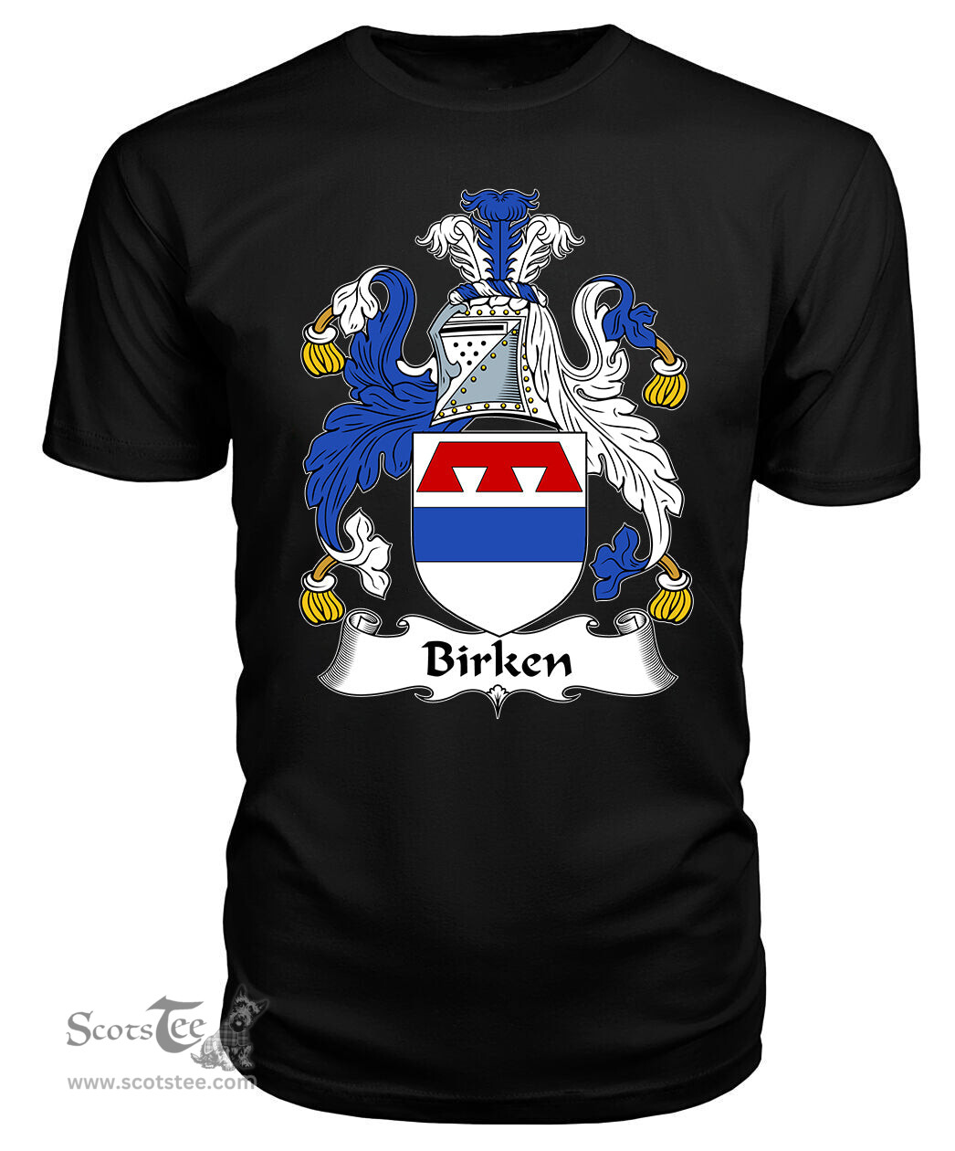 ScotsTee Birken Coat Of Arms Family Crest British Fleet T Shirt