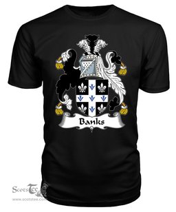 ScotsTee Banks Coat Of Arms Family Crest British Fleet T Shirt