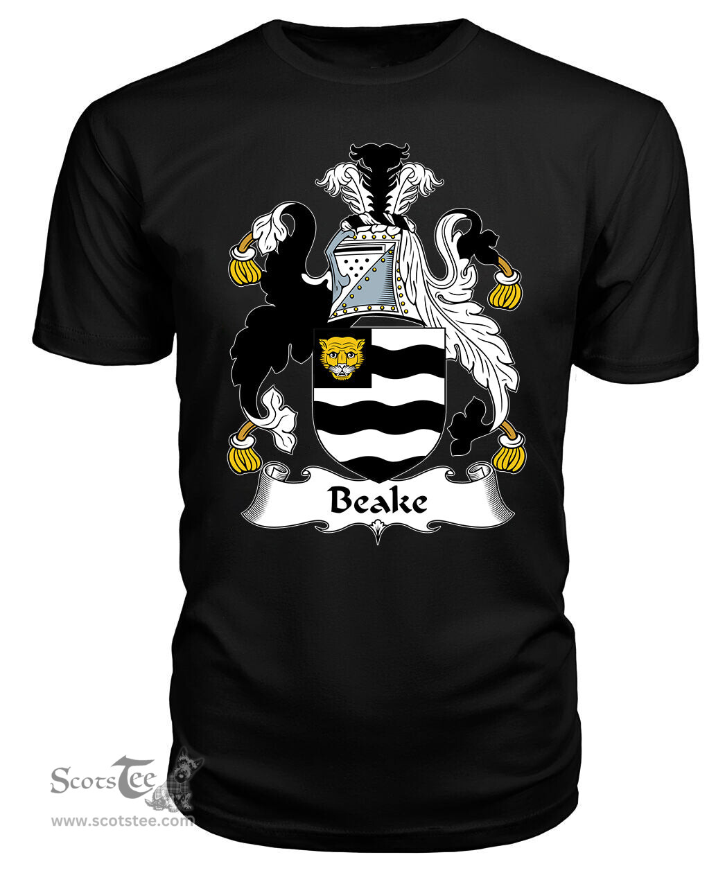 ScotsTee Beake Coat Of Arms Family Crest British Fleet T Shirt