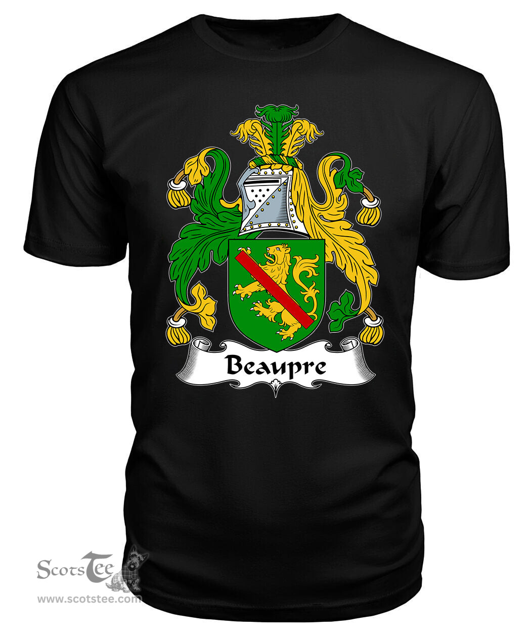 ScotsTee Beaupre Coat Of Arms Family Crest British Fleet T Shirt