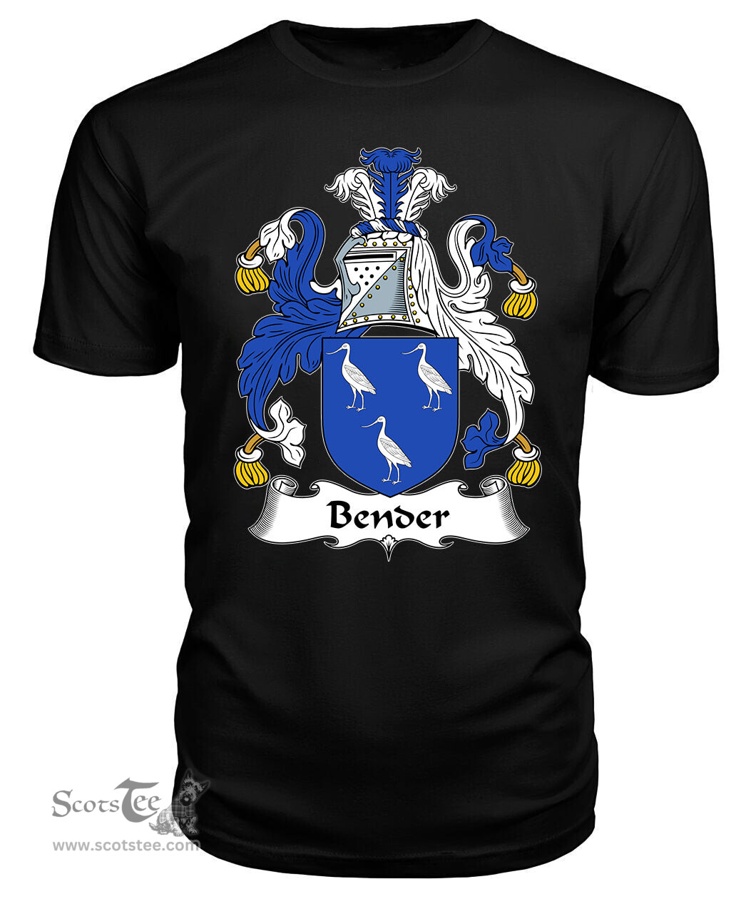 ScotsTee Bender Coat Of Arms Family Crest British Fleet T Shirt