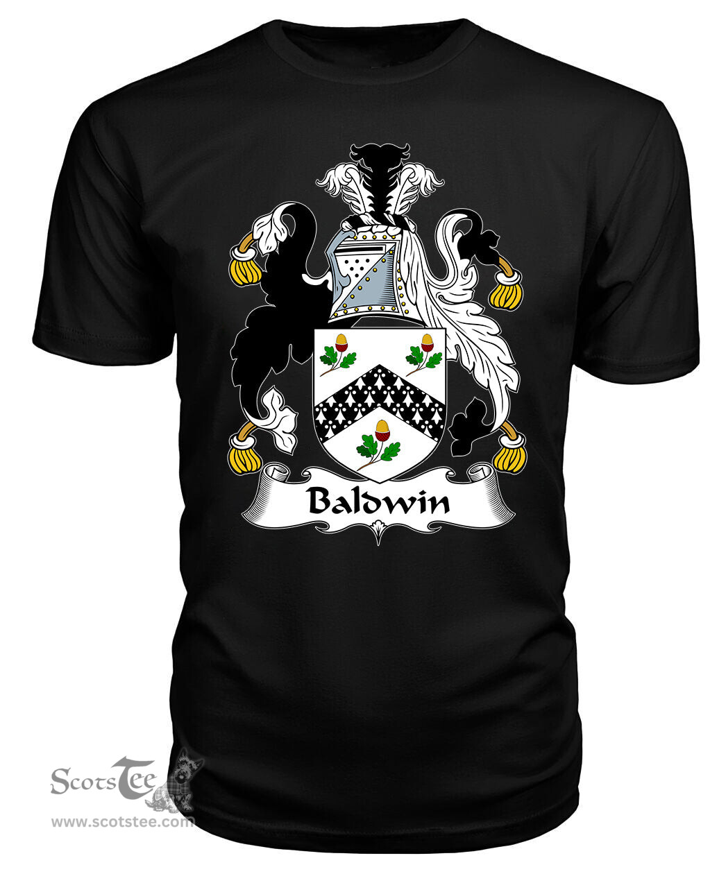 ScotsTee Baldwin (1662) Coat Of Arms Family Crest British Fleet T Shirt