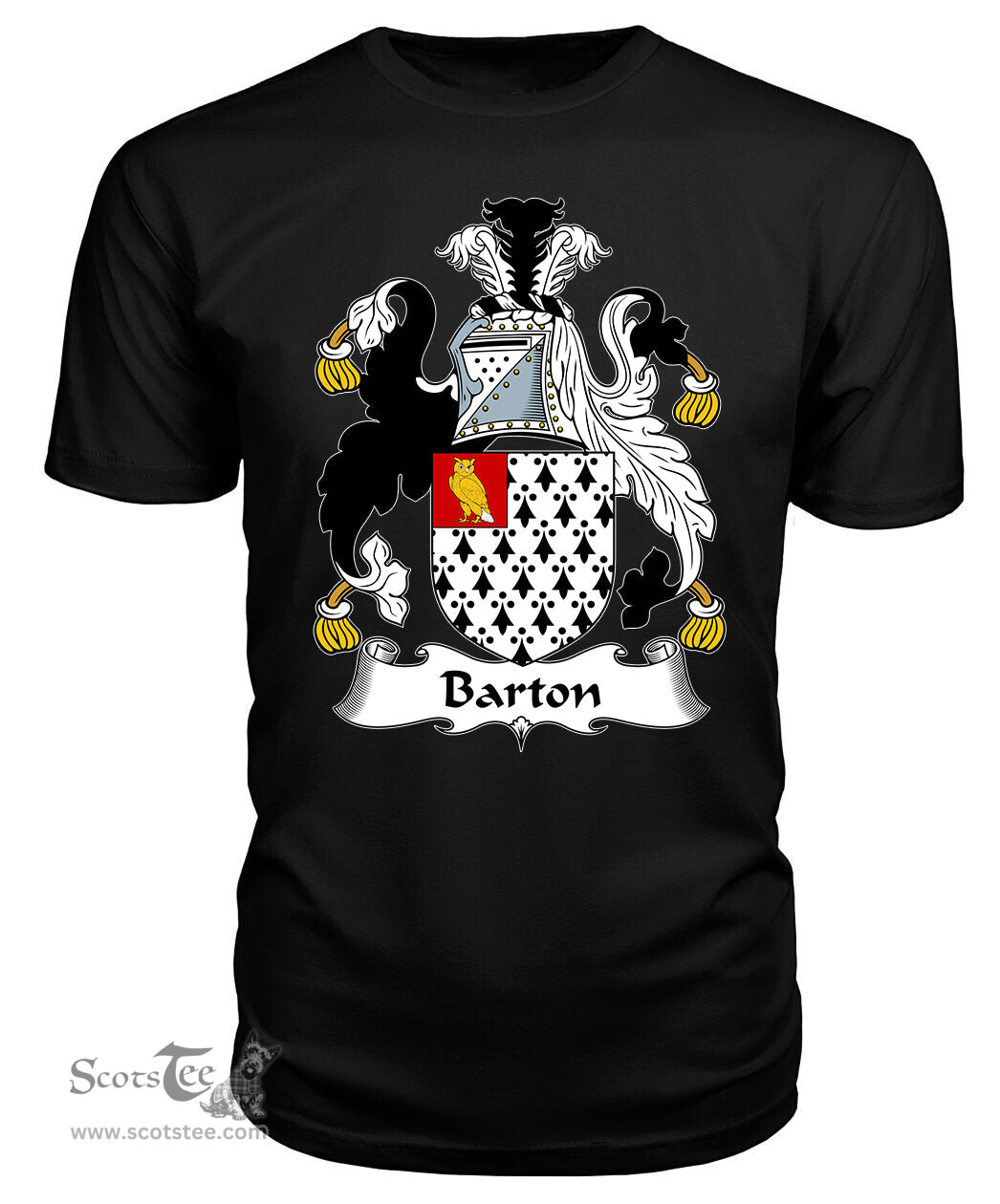 ScotsTee Barton Coat Of Arms Family Crest British Fleet T Shirt