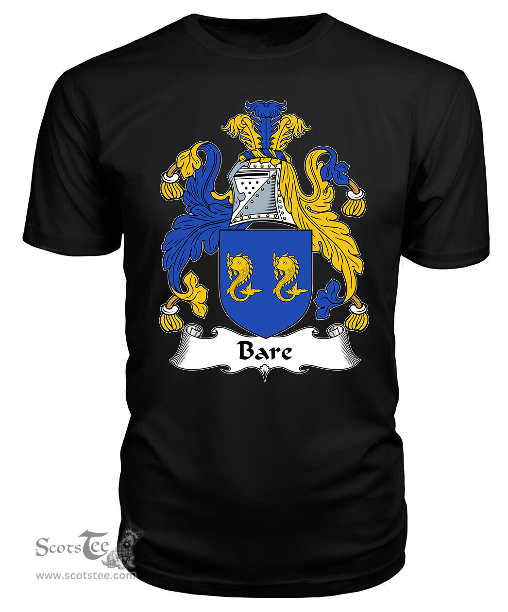 ScotsTee Bare Coat Of Arms Family Crest British Fleet T Shirt
