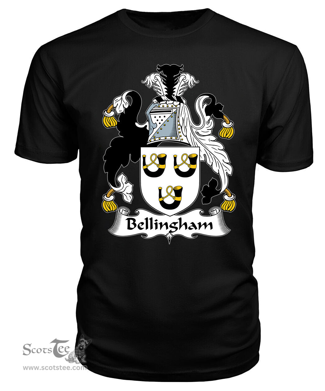 ScotsTee Bellingham II Coat Of Arms Family Crest British Fleet T Shirt