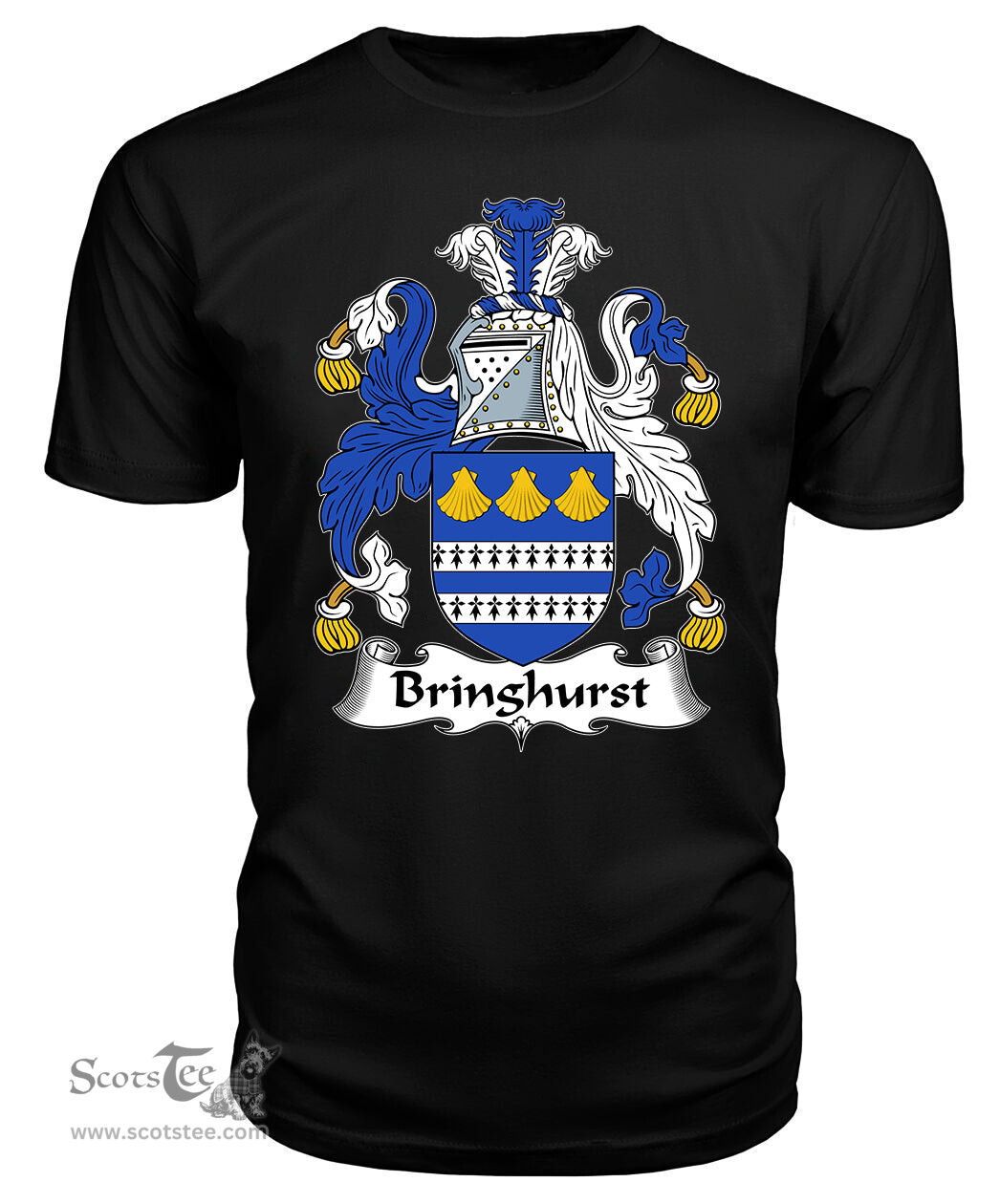 ScotsTee Bringhurst Coat Of Arms Family Crest British Fleet T Shirt