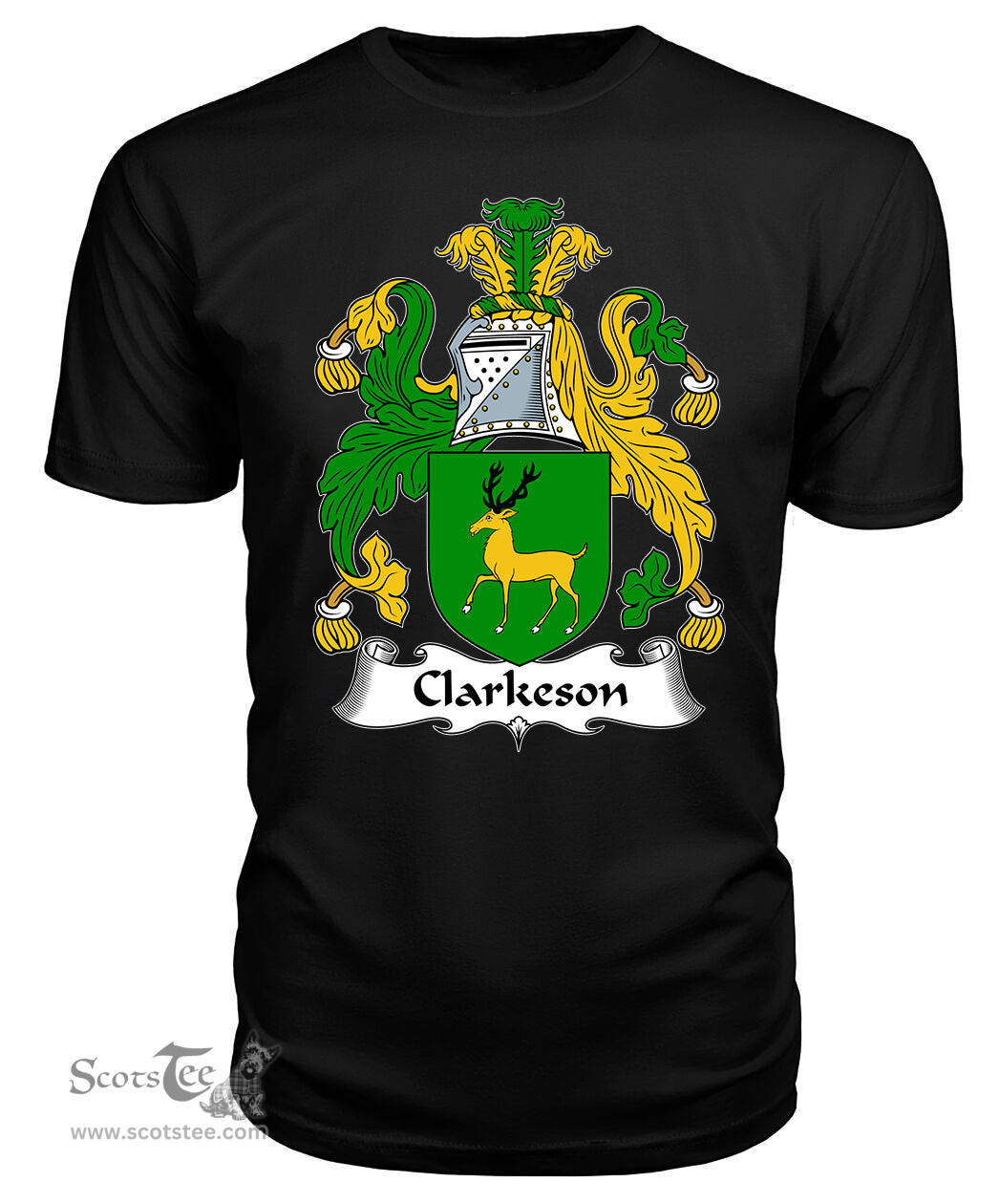 ScotsTee Clarkeson Coat Of Arms Family Crest British Fleet T Shirt