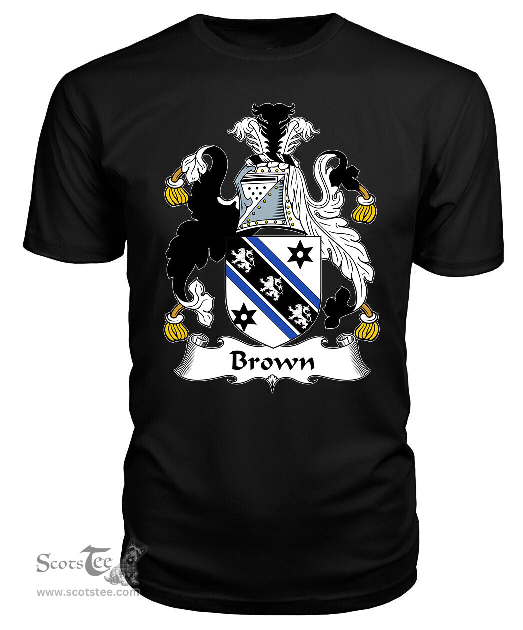 ScotsTee Brown Coat Of Arms Family Crest British Fleet T Shirt