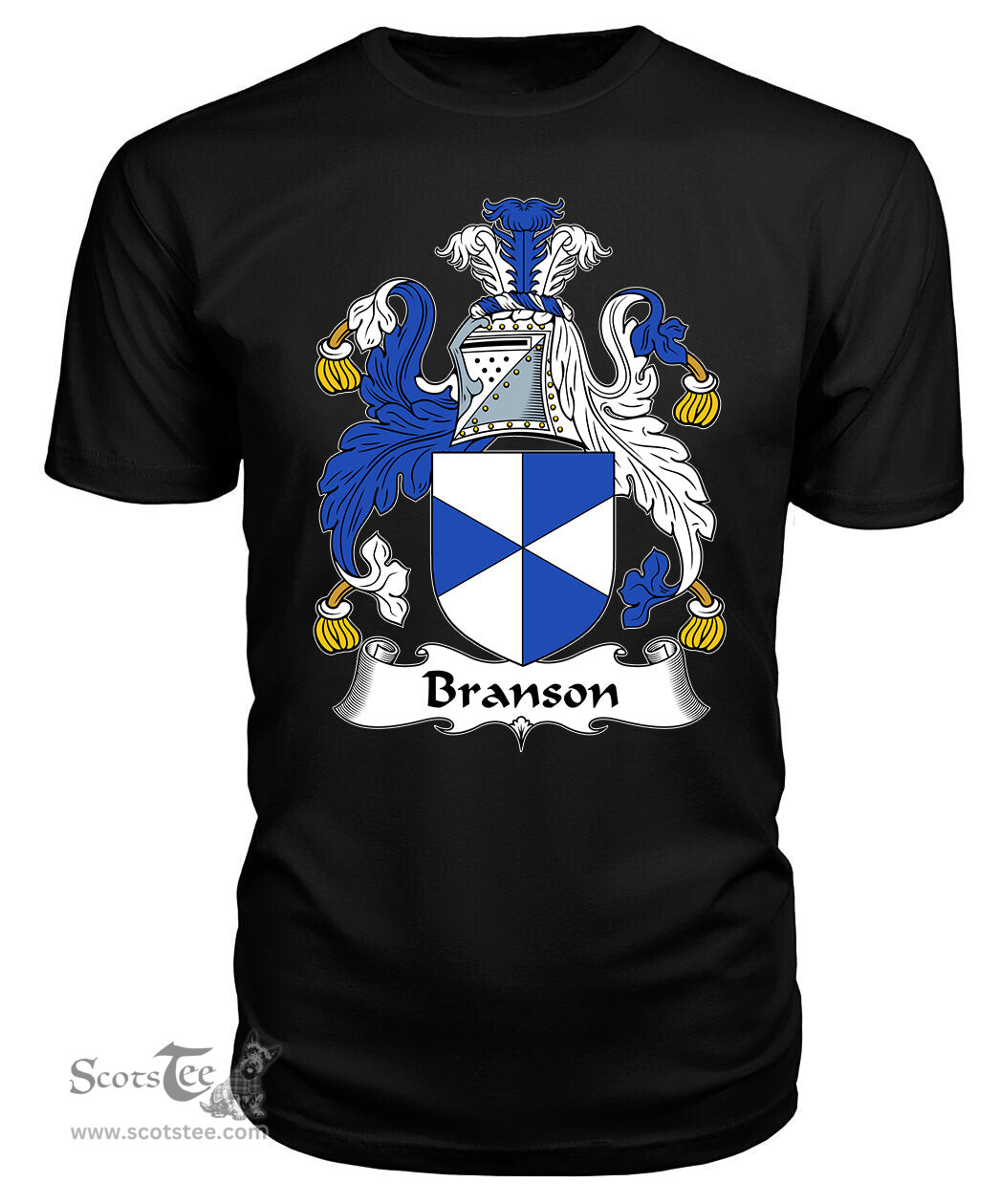 ScotsTee Branson Coat Of Arms Family Crest British Fleet T Shirt