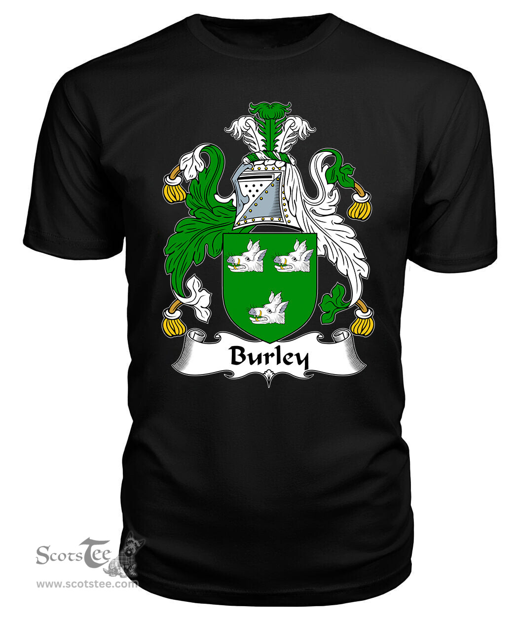 ScotsTee Burley Coat Of Arms Family Crest British Fleet T Shirt