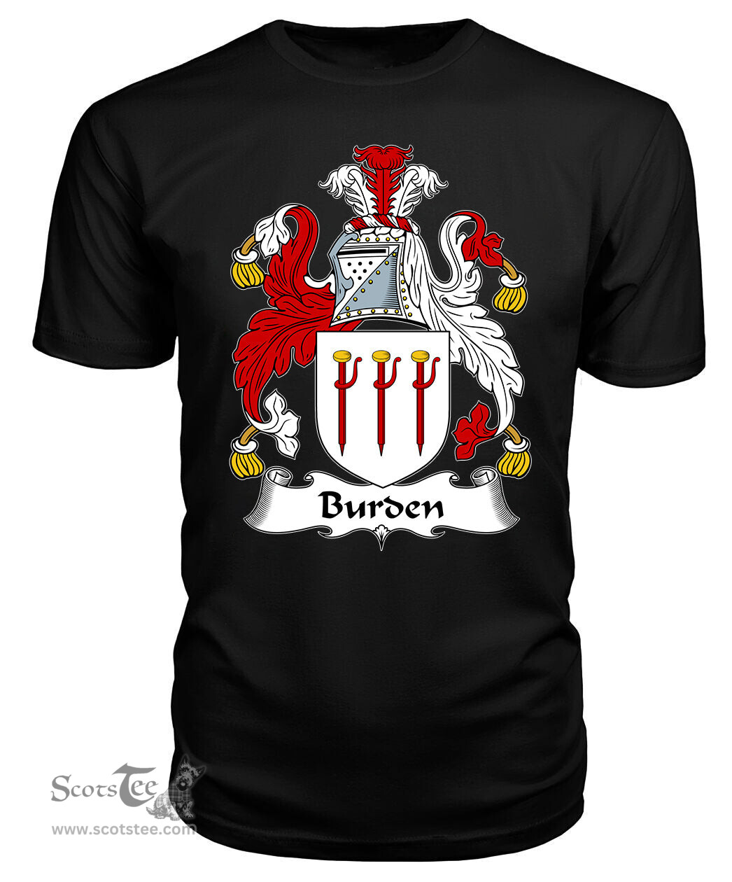 ScotsTee Burden Coat Of Arms Family Crest British Fleet T Shirt