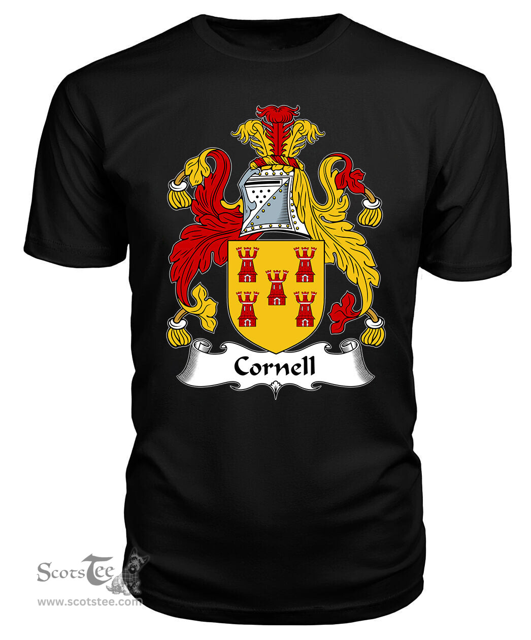ScotsTee Cornell Coat Of Arms Family Crest British Fleet T Shirt
