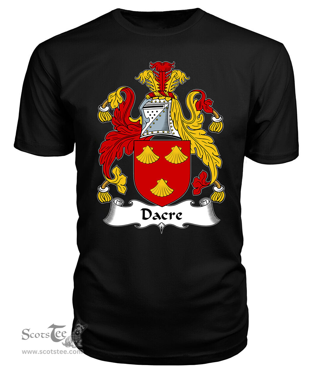 ScotsTee Dacre Coat Of Arms Family Crest British Fleet T Shirt
