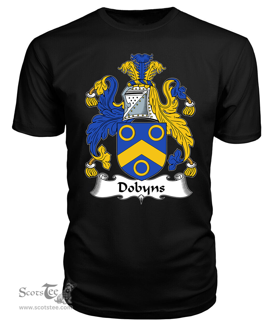 ScotsTee Dobyns or Dobbins Coat Of Arms Family Crest British Fleet T Shirt