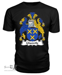 ScotsTee Glanvile or Glanville Coat Of Arms Family Crest British Fleet T Shirt