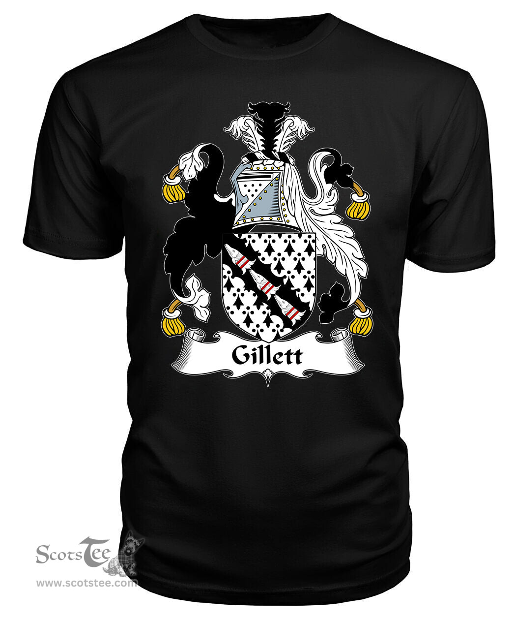 ScotsTee Gillett Coat Of Arms Family Crest British Fleet T Shirt