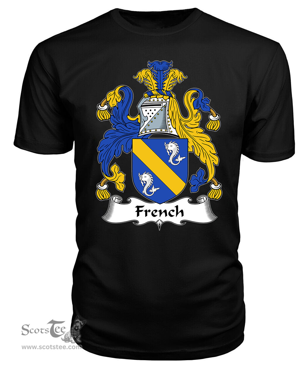 ScotsTee French Coat Of Arms Family Crest British Fleet T Shirt