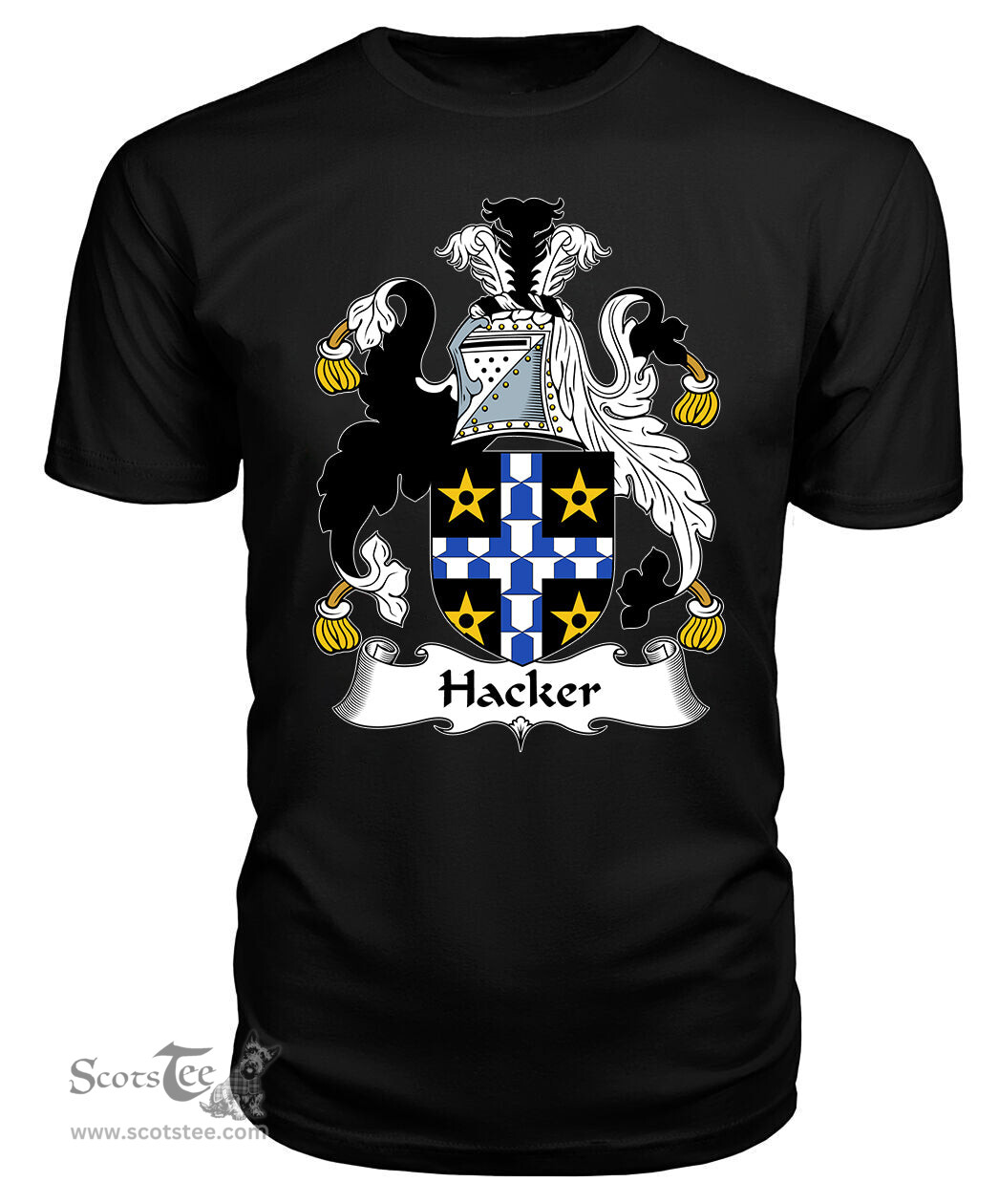 ScotsTee Hacker Coat Of Arms Family Crest British Fleet T Shirt