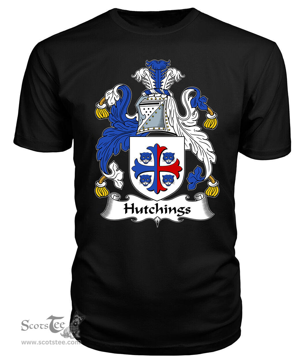 ScotsTee Hutchings Coat Of Arms Family Crest British Fleet T Shirt