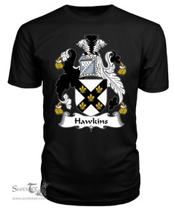 ScotsTee Hawkins Coat Of Arms Family Crest British Fleet T Shirt