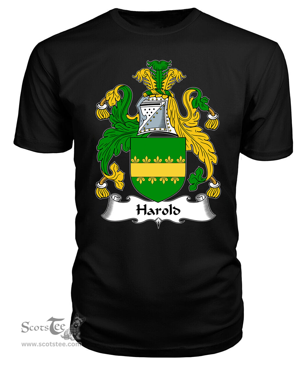 ScotsTee Harold Coat Of Arms Family Crest British Fleet T Shirt