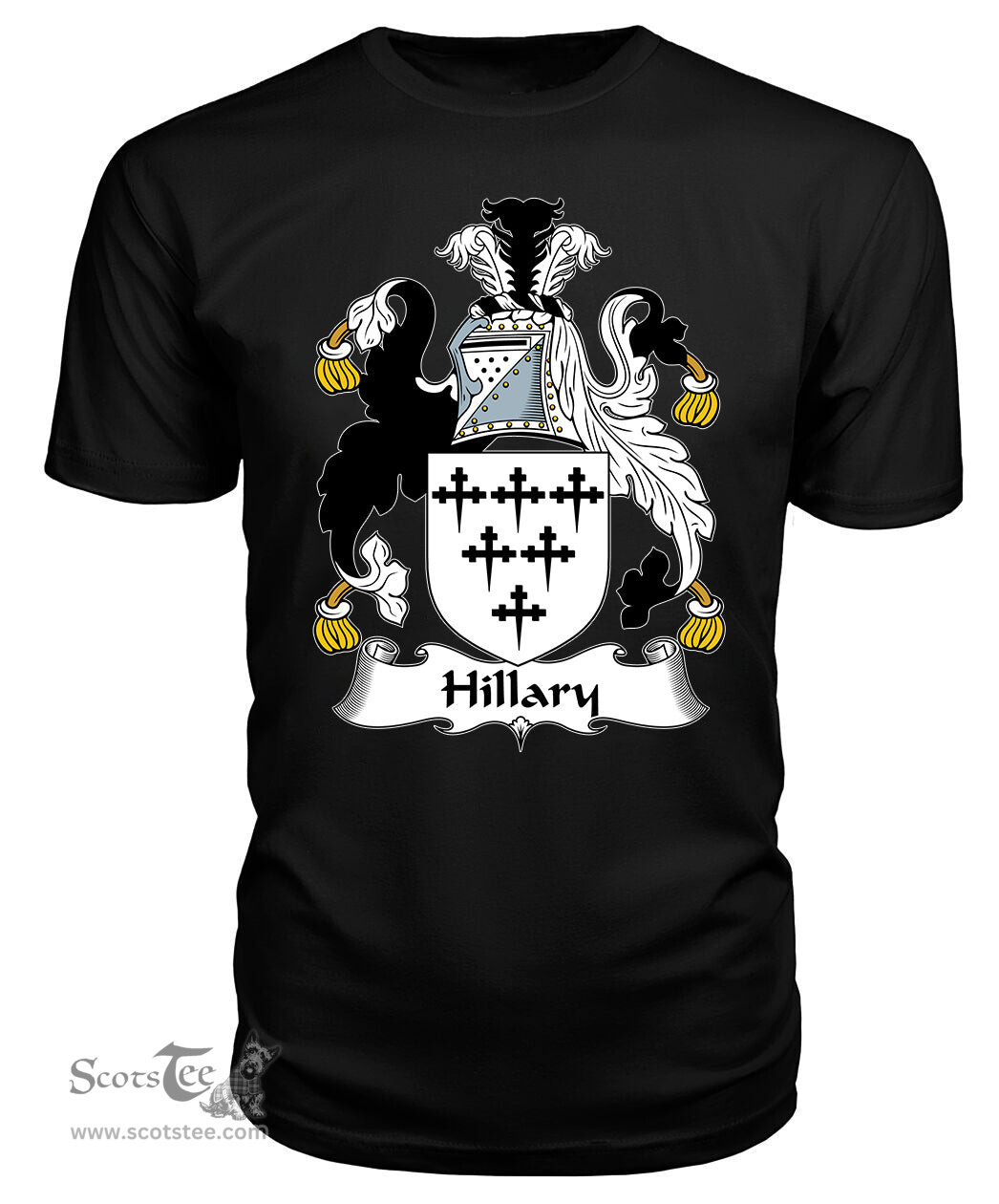 ScotsTee Hillary Coat Of Arms Family Crest British Fleet T Shirt