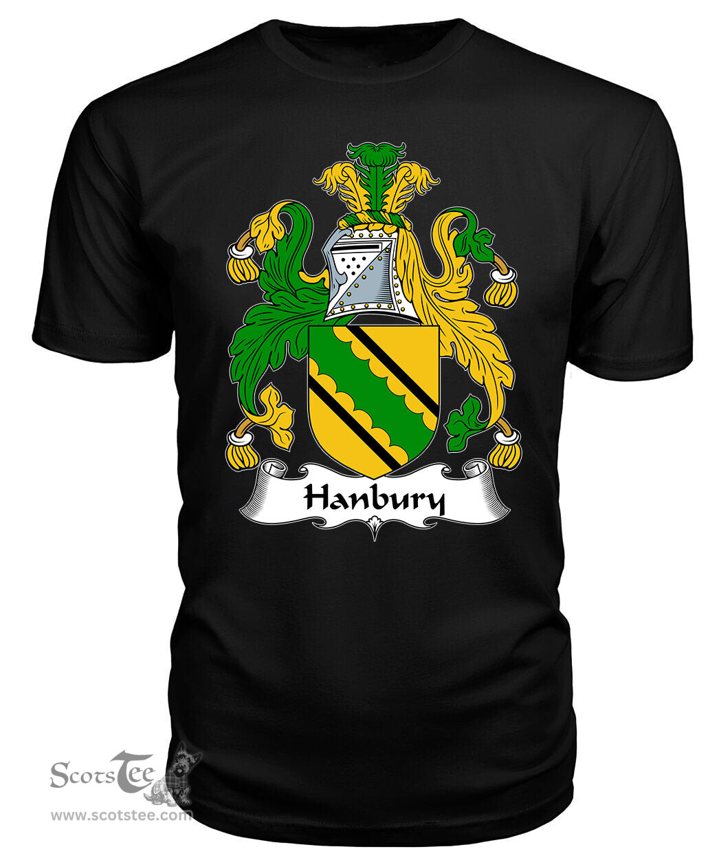 ScotsTee Hanbury Coat Of Arms Family Crest British Fleet T Shirt