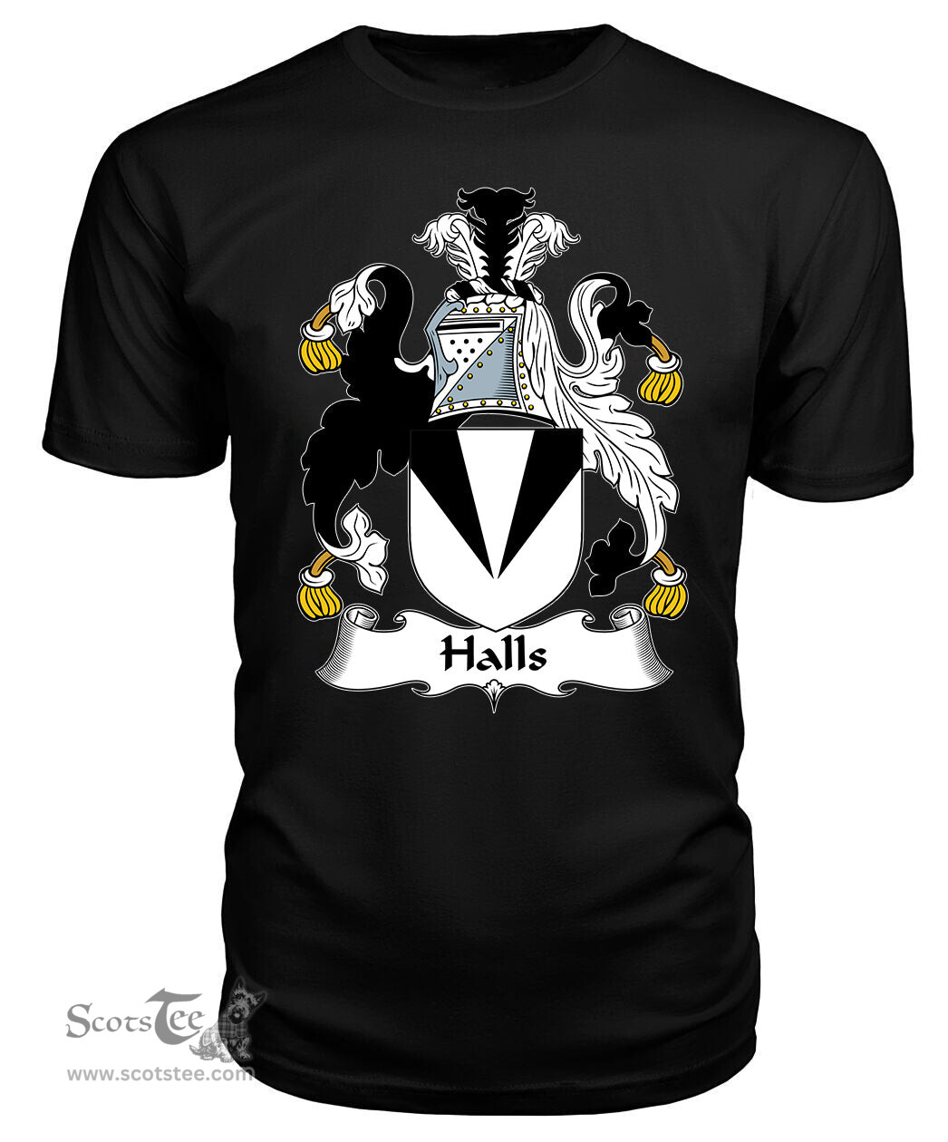 ScotsTee Halls Coat Of Arms Family Crest British Fleet T Shirt