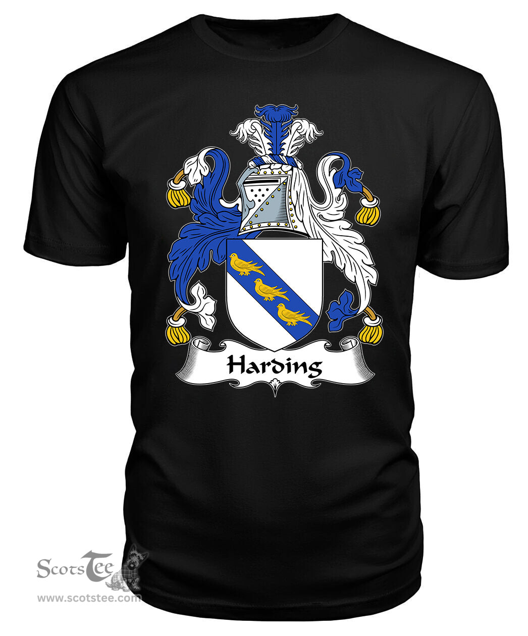 ScotsTee Harding Coat Of Arms Family Crest British Fleet T Shirt