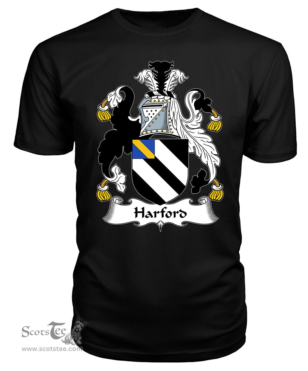 ScotsTee Harford Coat Of Arms Family Crest British Fleet T Shirt