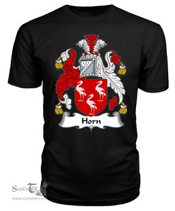 ScotsTee Horn Coat Of Arms Family Crest British Fleet T Shirt