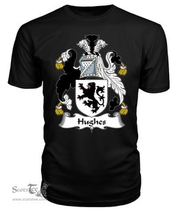 ScotsTee Hughes (Wales) Coat Of Arms Family Crest British Fleet T Shirt